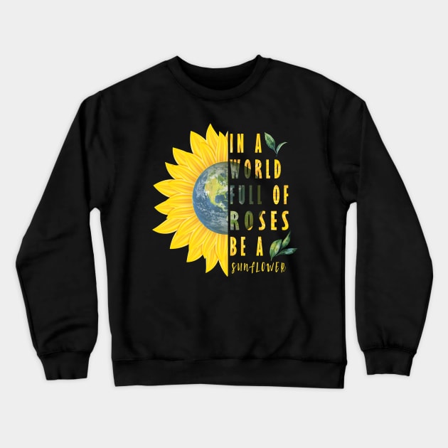 Sunflower Crewneck Sweatshirt by TaylorDavidDesigns